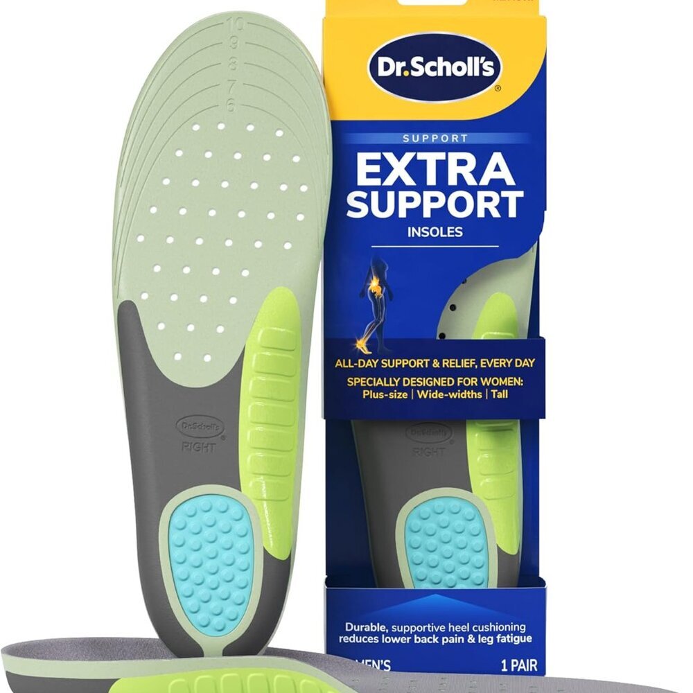 Extra Support Shoe Insoles for Women, Size 6-11, 1 Pair: Designed for Plus-Size